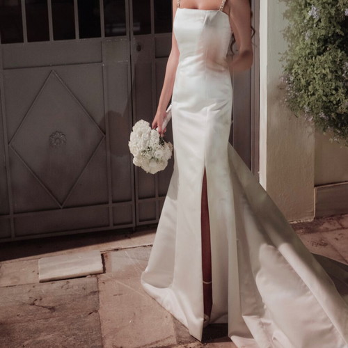 Celia Kritharioti Haute Couture mermaid wedding dress like new, white, size XS/S