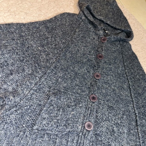 Knitted gray poncho like new Mezzo Uomo
