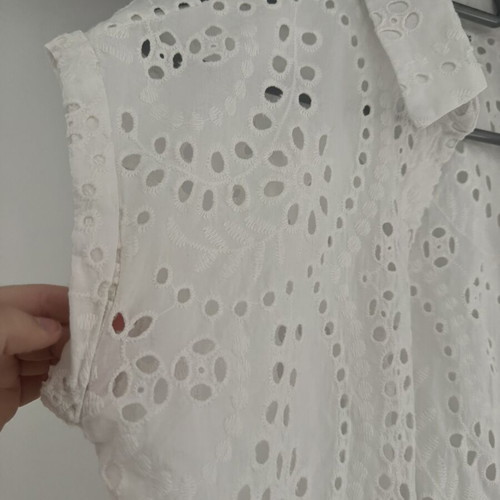 Broderie blouse Sinsay white XXS like new