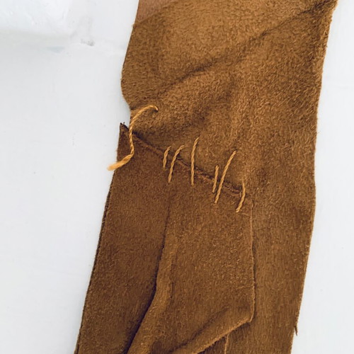 Leather belt handmade by DYENS + FOTINAKI like new, adjustable size