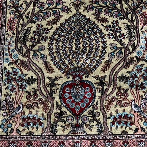 Hereke museum handmade pure silk double-knot rug new
