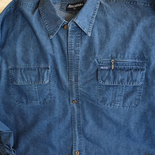 Abrooks men's denim shirt XL, long sleeve