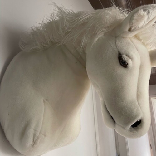 Unicorn plush wall decoration like new