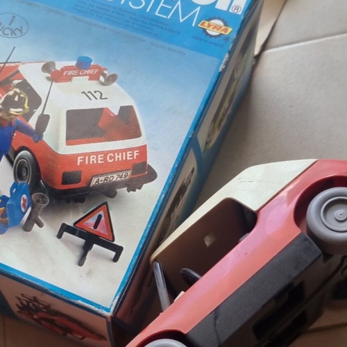 Playmobil Lyra 3215 Fire Chief Vehicle with Original Box used