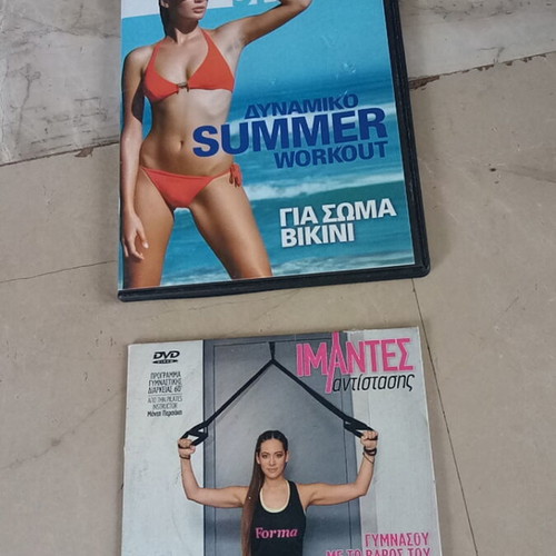 Workout Shape DVDs and resistance bands pack of 2 like new