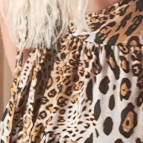 Animal print leopard dress like new, very long, brown
