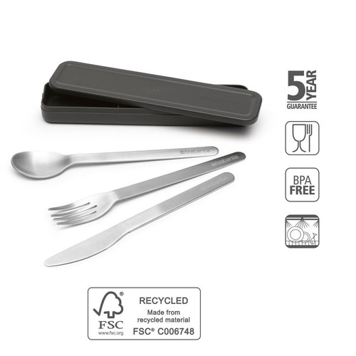 Brabantia Make&Take Cutlery Set 3 Pieces Dark Grey New