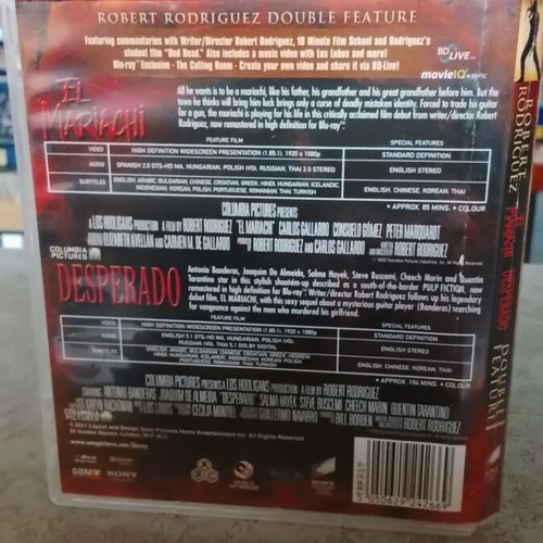 El Mariachi and Desperado Blu-Ray like new with Greek subtitles
