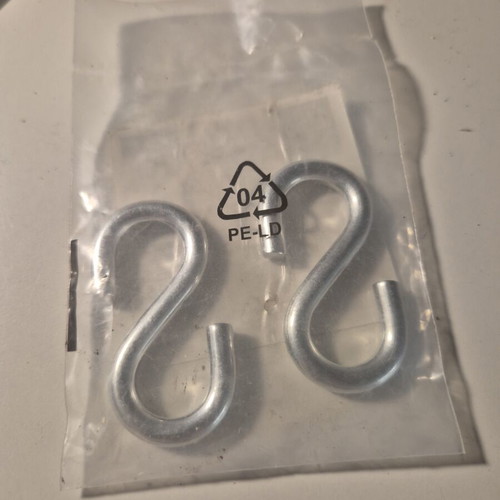 S-Shaped Hooks LUX Tools set of 2 new, 6mm x 55mm