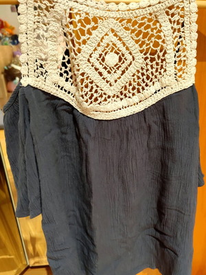 Vero Moda blouse new, knit detail, size S, gray