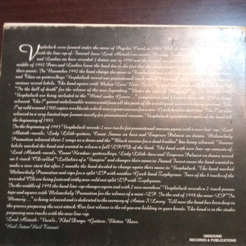 Vorphalack "Lullabies" Of A Vampire CD used, metal