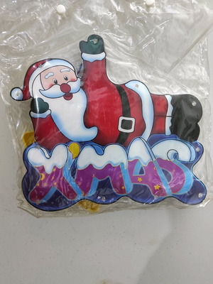 Santa Claus XMAS led decoration 55cm x 21cm new