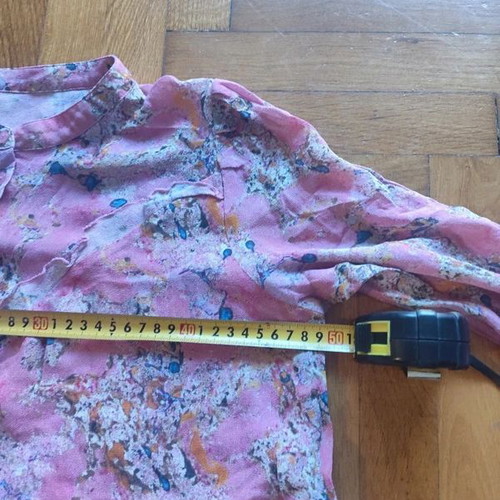 Storm & Marie women's viscose blouse pink abstract design like new M/L