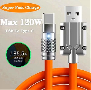 New. 120w Super FAST QUICK Charging Cable USB TYPE-C