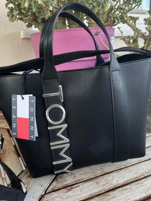 Τσάντα Tote Χειρός Tommy Hilfiger Νέα Μαύρη