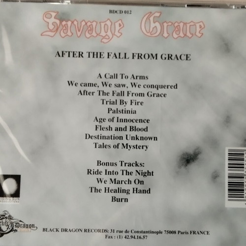 Savage Grace After the Fall from Grace CD new, metal