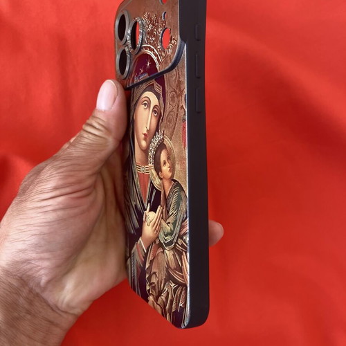 iPhone 17 Pro Max Silicone Case "Η Θεοτόκος με το Βρέφος Ιησού" New