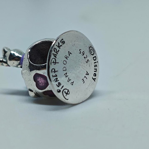 Disney Parks Silver Charm with Donald and Daisy in Tea Cup, like new