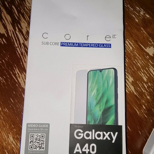 Galaxy A40 glass Sub core araree new