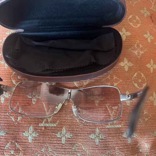 Franco Ferreti handmade mask glasses new, beige and gold