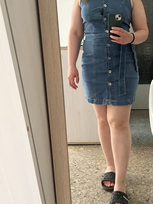 Τζιν φόρεμα Orsey με κουμπιά σαν καινούργιο, one size, μπλε