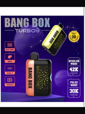 Vape Bang Box Turbo καινούργιο με 36 έως 42 χιλιάδες τζούρες