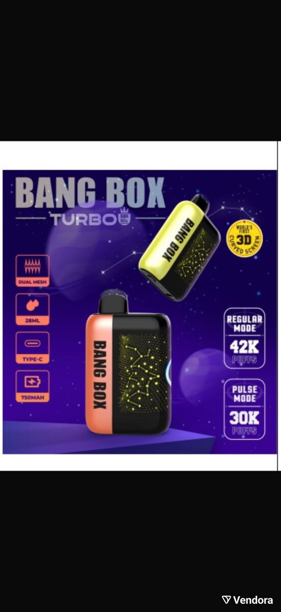 Bang Box Turbo vape new with 36 to 42k -  16,99 - Vendora.cy