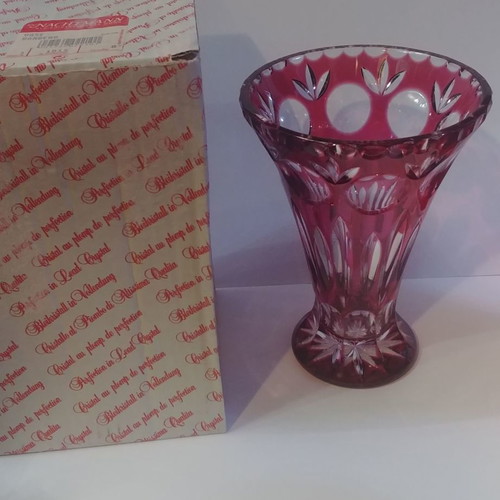 21 cm Vase Nachtmann "Bamberg" Lead Crystal W.Germany 80'.