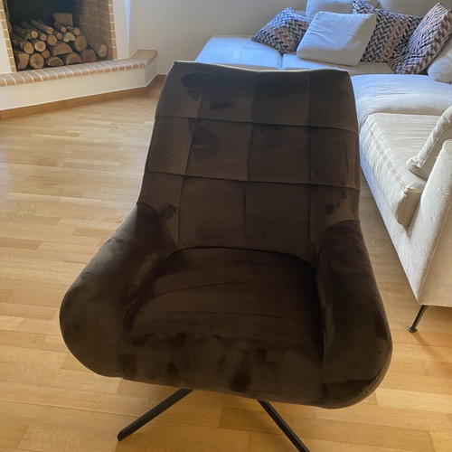 Armchair like new, velour fabric