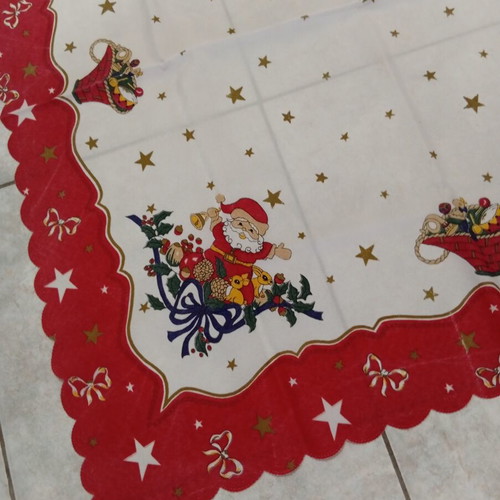 Christmas tablecloth 85x85 cm used