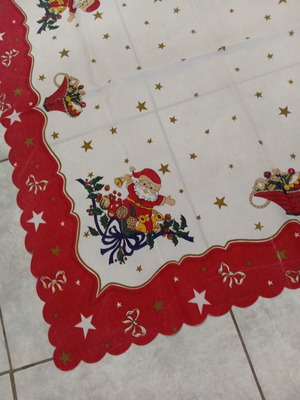 Christmas tablecloth 85x85 cm used