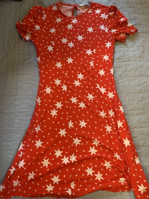 Asos skater mini dress size Small, like new, stars pattern