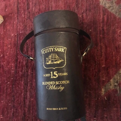 Cutty Sark leather promotional bottle case like new
