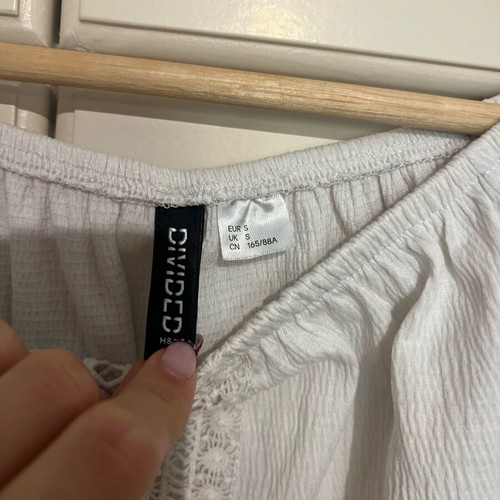 Summer top H&M white like new, size S