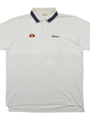 Ellesse Vintage 90s Tonal Graphic Tennis Polo Shirt used, size Large