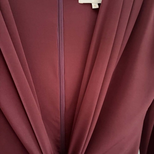 Nash maxi dress burgundy small like new with deep neckline and slit