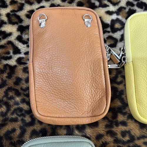 Italian leather crossbody bags new, phone cases, 5 pieces