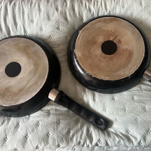 Frying pans used, set of 2, 28 cm, well cared for