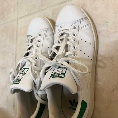 Adidas Stan Smith athletic shoes used, leather, size 38 2/3