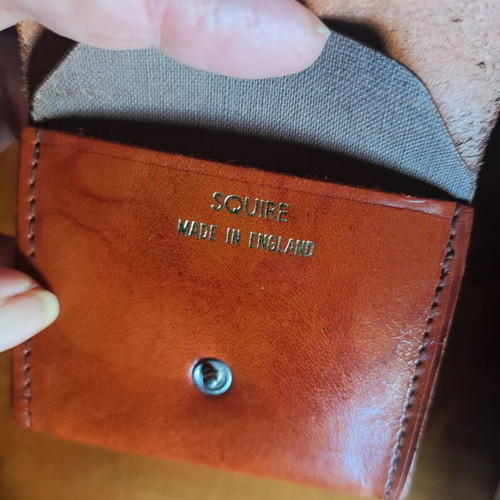 Vintage Squire leather coin wallet City of London, like new