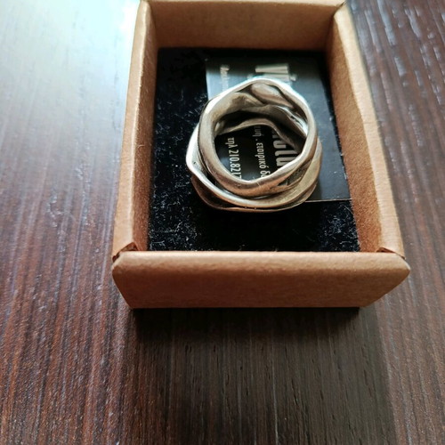 Silver unisex rings new, set of two pieces