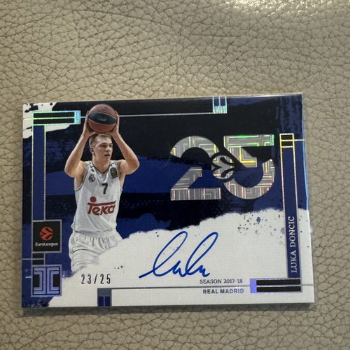 Luka Doncic On Card Auto /25 Basketball Card