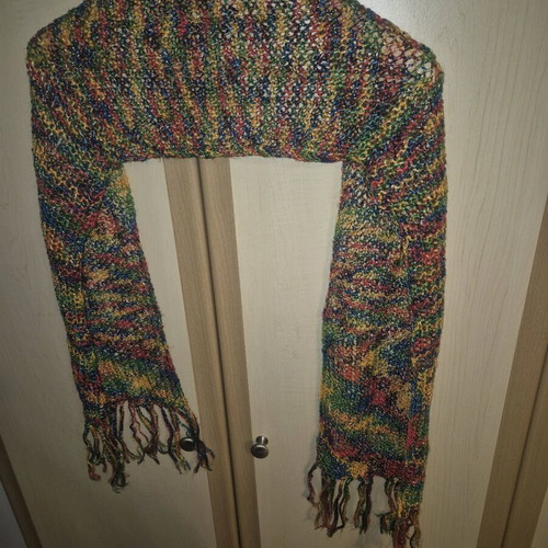 Handmade colorful knitted scarf new