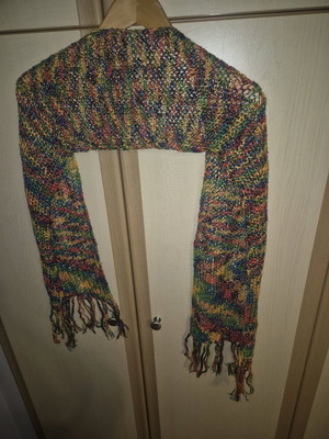 Handmade colorful knitted scarf new