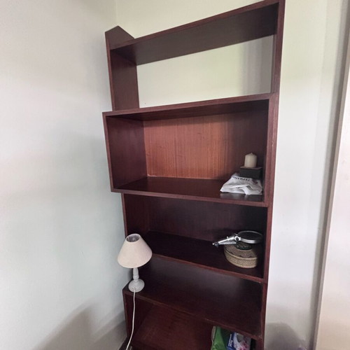 Wooden bookshelf used 78 cm x 210 cm sturdy construction