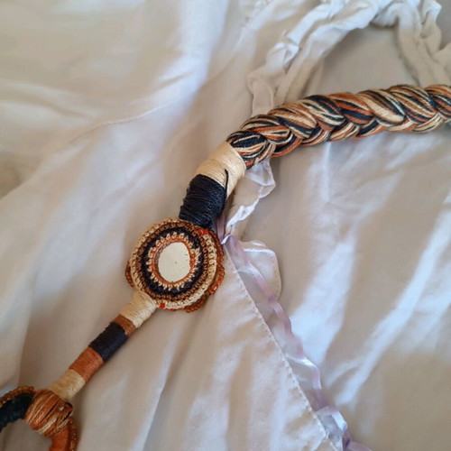 Boho handmade knitted necklace used
