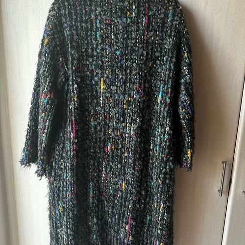 Wool coat with fringes new, colorful, one size