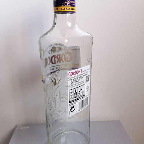 Gordon's glass bottle 28 cm height like new for crafts