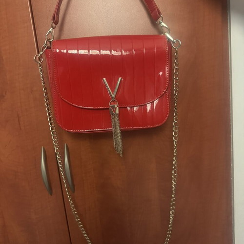 Red shoulder bag