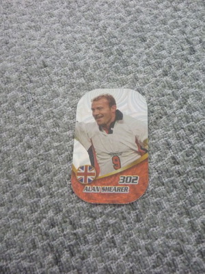 Alan Shearer England ποδοσφαιρική συλλεκτική μεταλλική τάπα ποδοσφαίρου μεταχειρισμένη #302